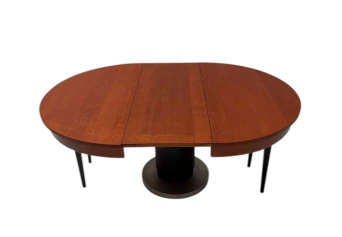 Art Deco Modernist Round Extendable Dining Room Table by Hendrik Wouda, 1931